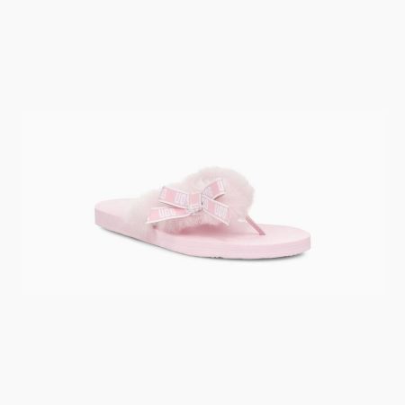 UGG Sunset Graphic Grey Pink Sandals for Women (JCLY21804)